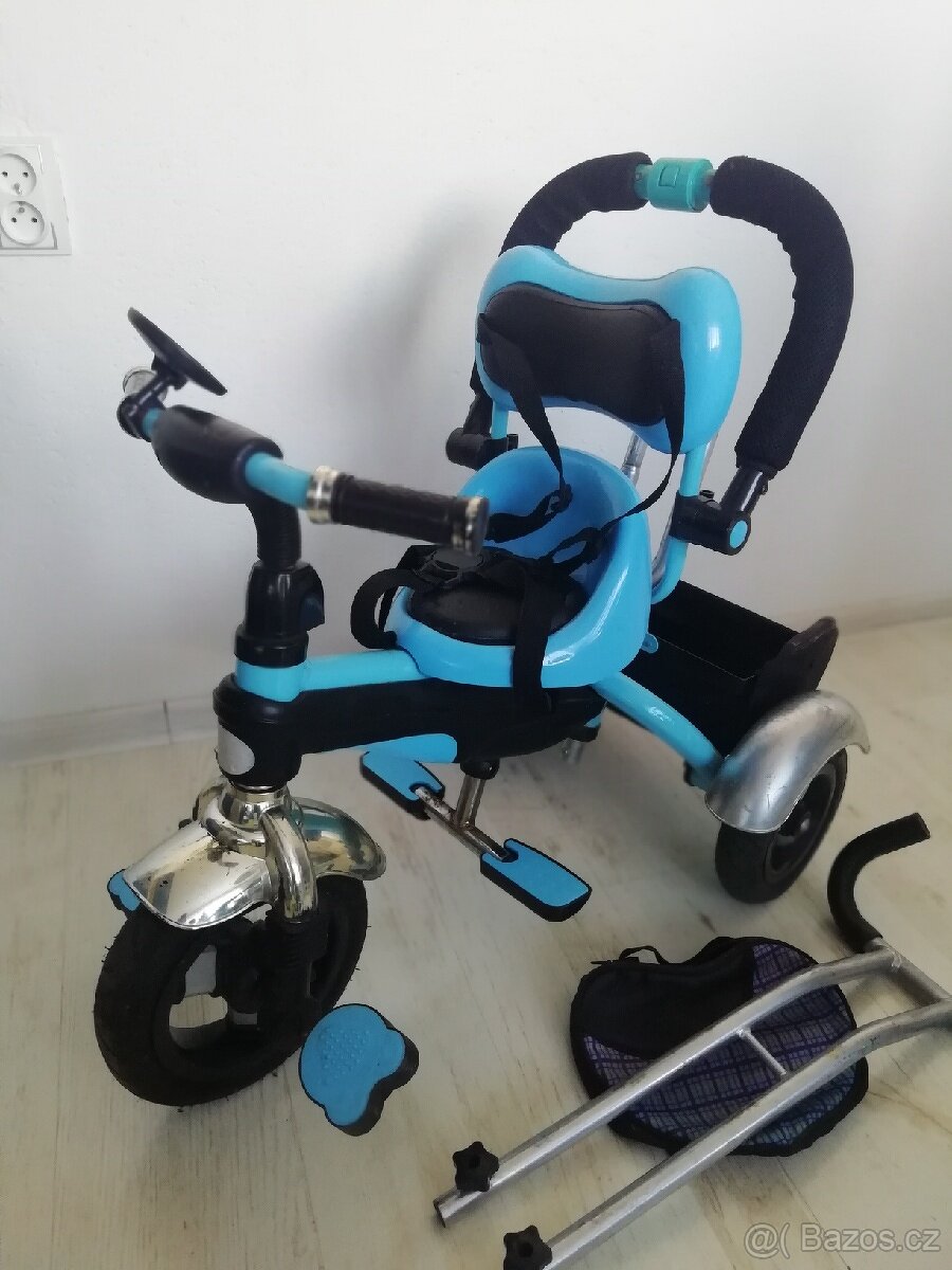 Tříkolka s madlem. Modrá. - 18