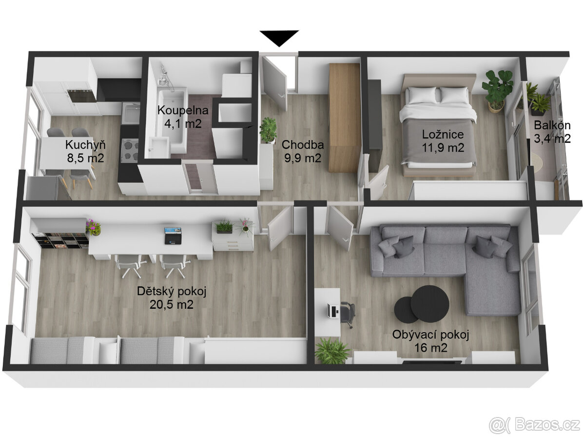 Prodej bytu 3+1 Vsetín - 18