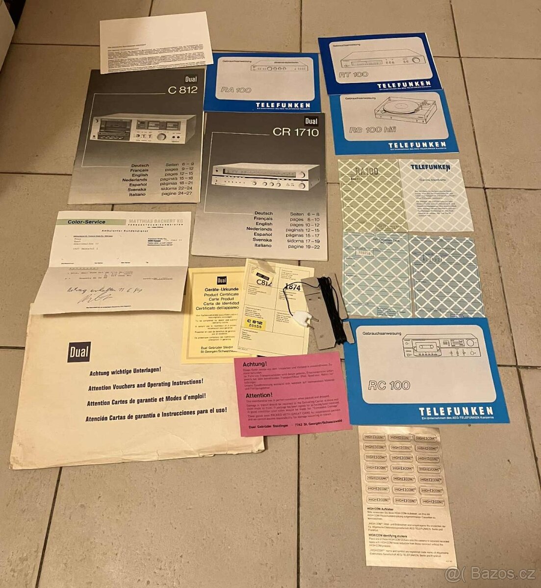 TELEFUNKEN HIFI originální servisní schéma a manuály 65ks - 18