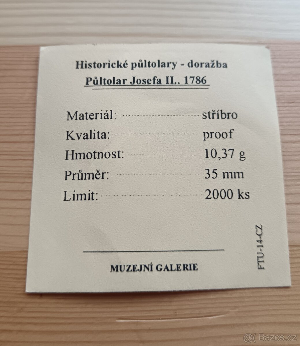 Stříbrné mince Půltolary - Proof provedení - 18