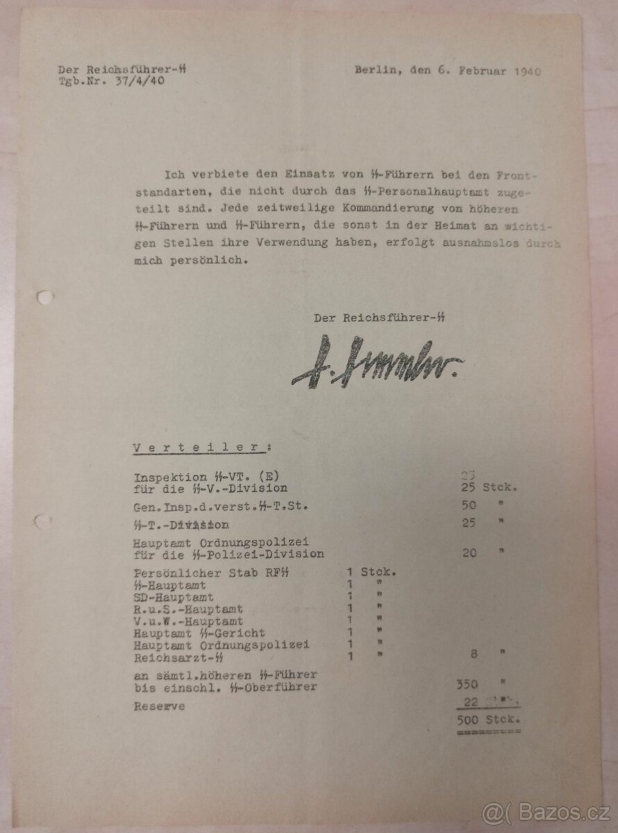 DOKUMENTY PO GENERÁL SS BERNHARD VOSS 2 - 18