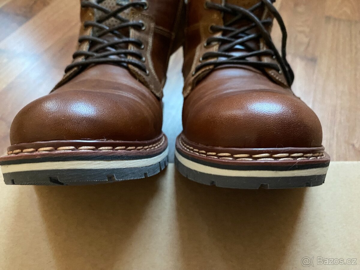 Nové pánské zimní kožené boty Baťa s teplou podšívkou - 44 - 18