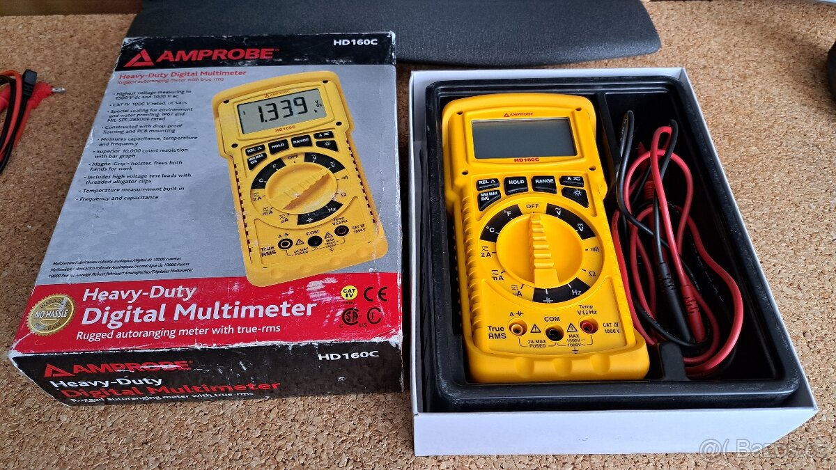 Nerozbitný multimetr AMPROBE HD160C (až 1500 V DC) pro FVE - 18