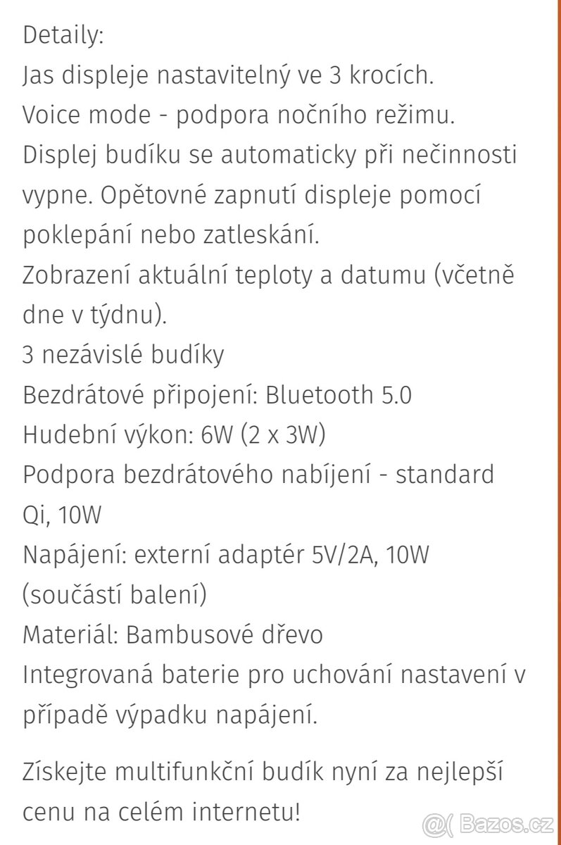 E-12_Budík s bezdrátovým nabíjením pro telefony - 18