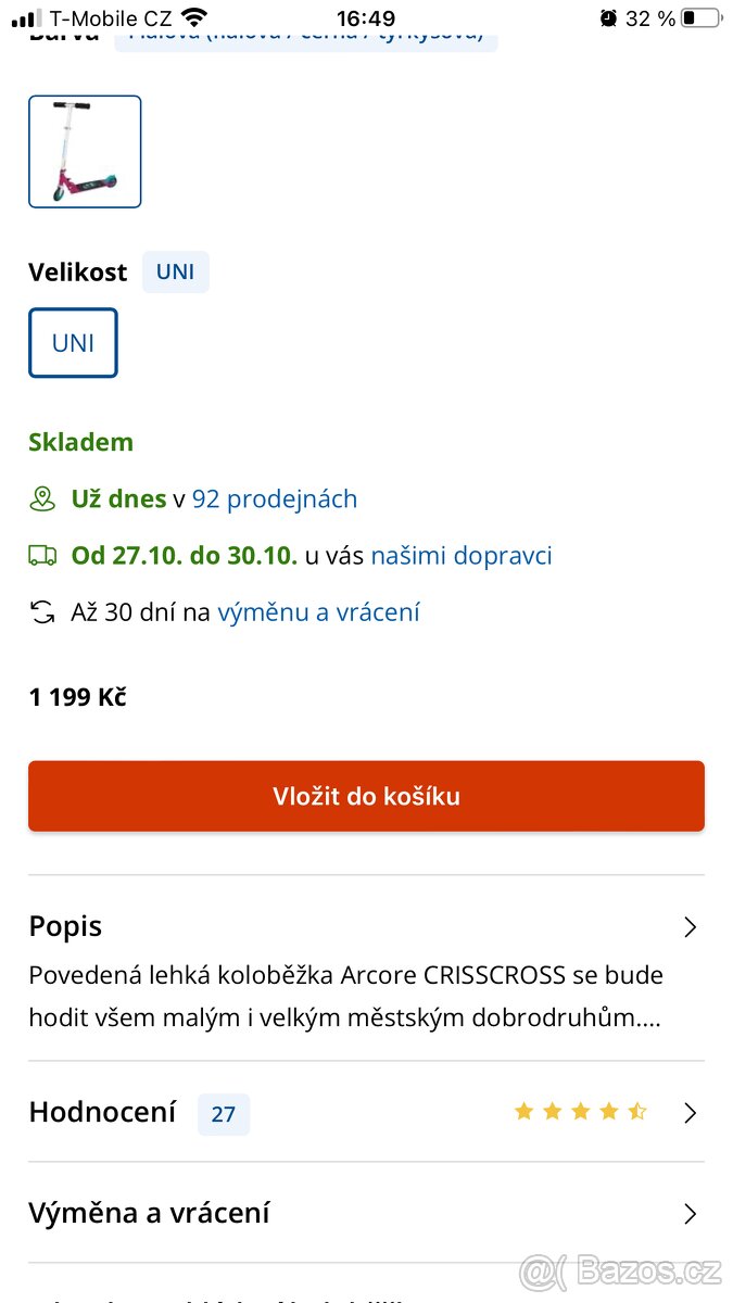 Koloběžka CRISSCROSS - 18