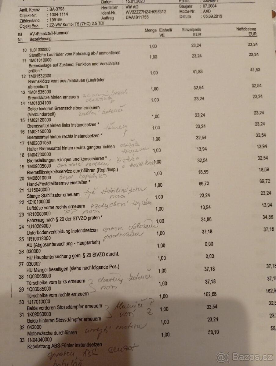 VW transportér T5 Long 2,5 TDI 7 míst. - 18