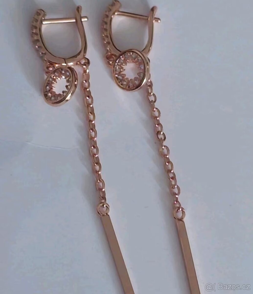 Náušnice zlato 14k 585RG - 18