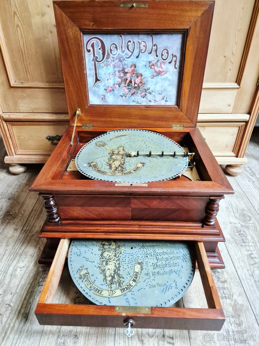 Velký starožitný Polyphon Solyphon Excelsior, 1895 - 18