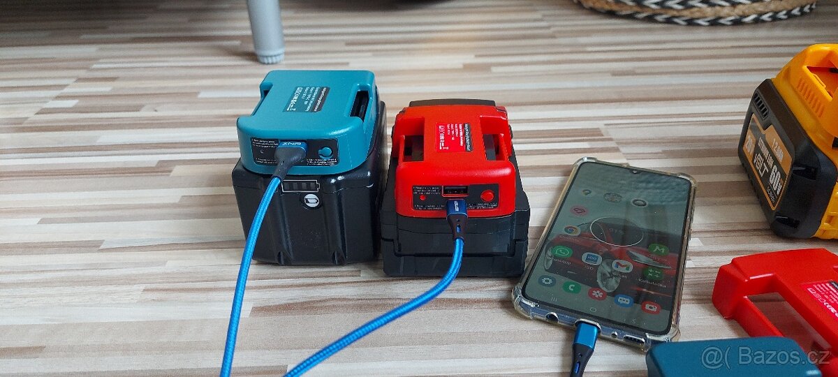 Powerbanka,pro Aku Milwaukee,DeWALT,Makita 18V-USB+C - 18