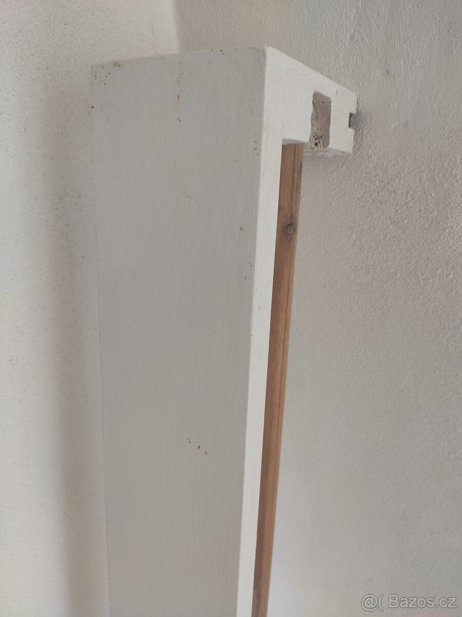 RETRO Garnýže / Garnýž na závěsy záclony dřevěné bílé - 18