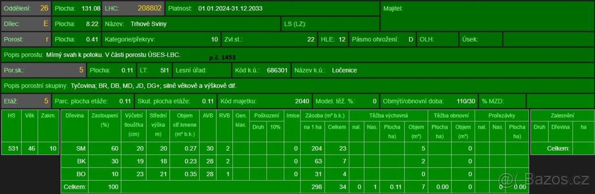 Prodám lesní pozemky v k.ú. Ločenice, p.č. 1452 a 1453 - 18