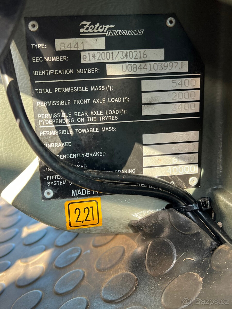 TRAKTOR ZETOR PROXIMA 8441 4X4-ROK 07 - 18