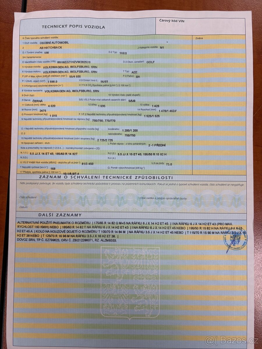 VW Golf III 1,6 i - 18