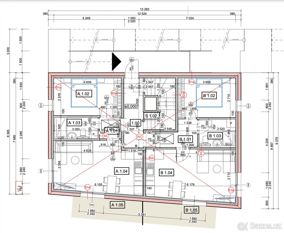 Novostavba byt 2+kk, 55m2 + 46m2 zahrada, parkovací stání př - 18