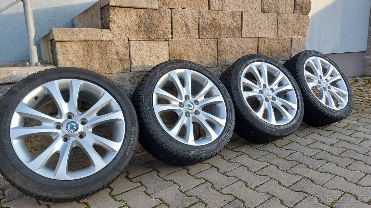 Alu kola 5x112 r17 Trifid originál Škoda Superb II zimní pne - 18