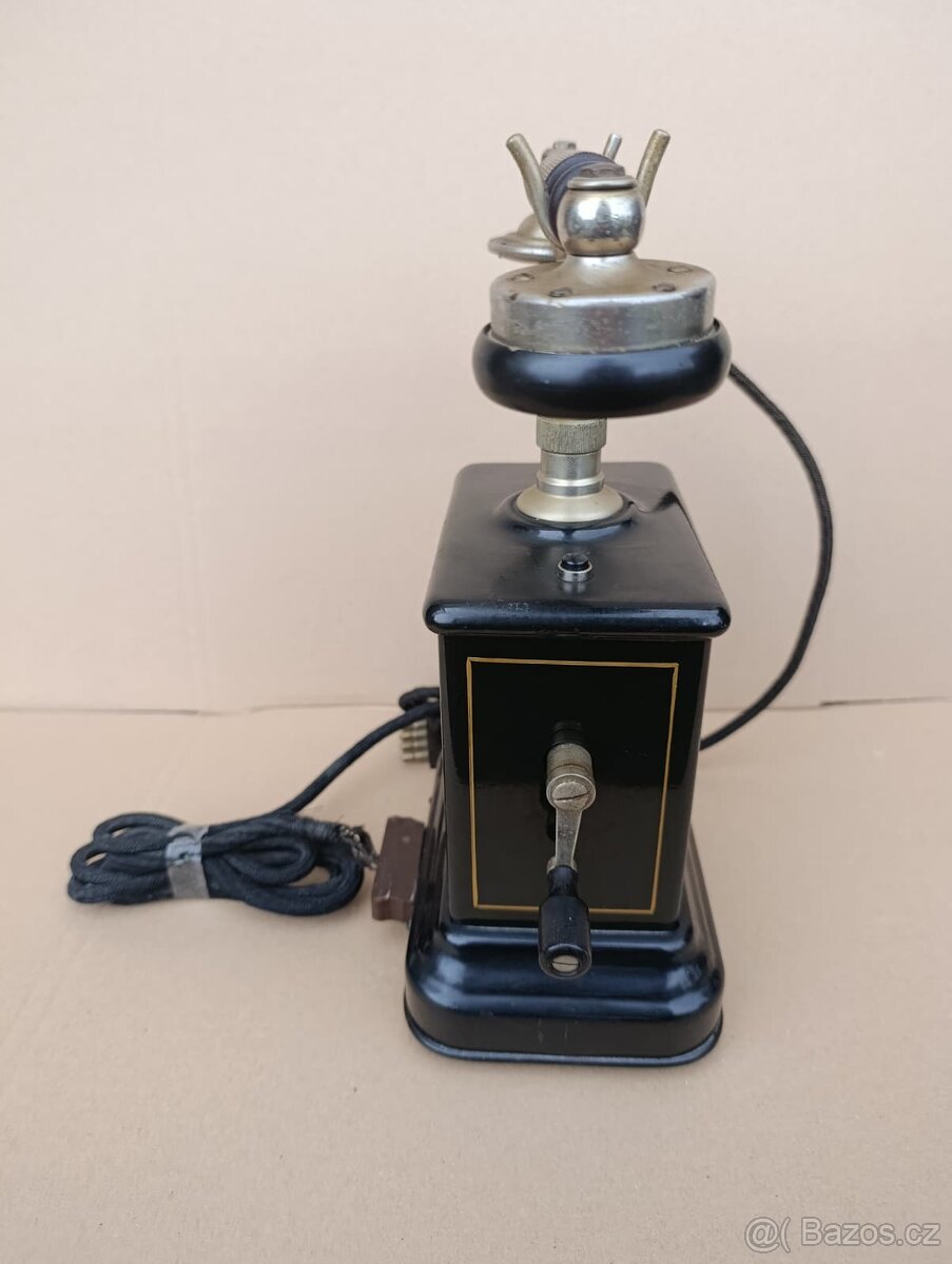 Velmi starý dánský telefon Jydsk, hezký kus - 18