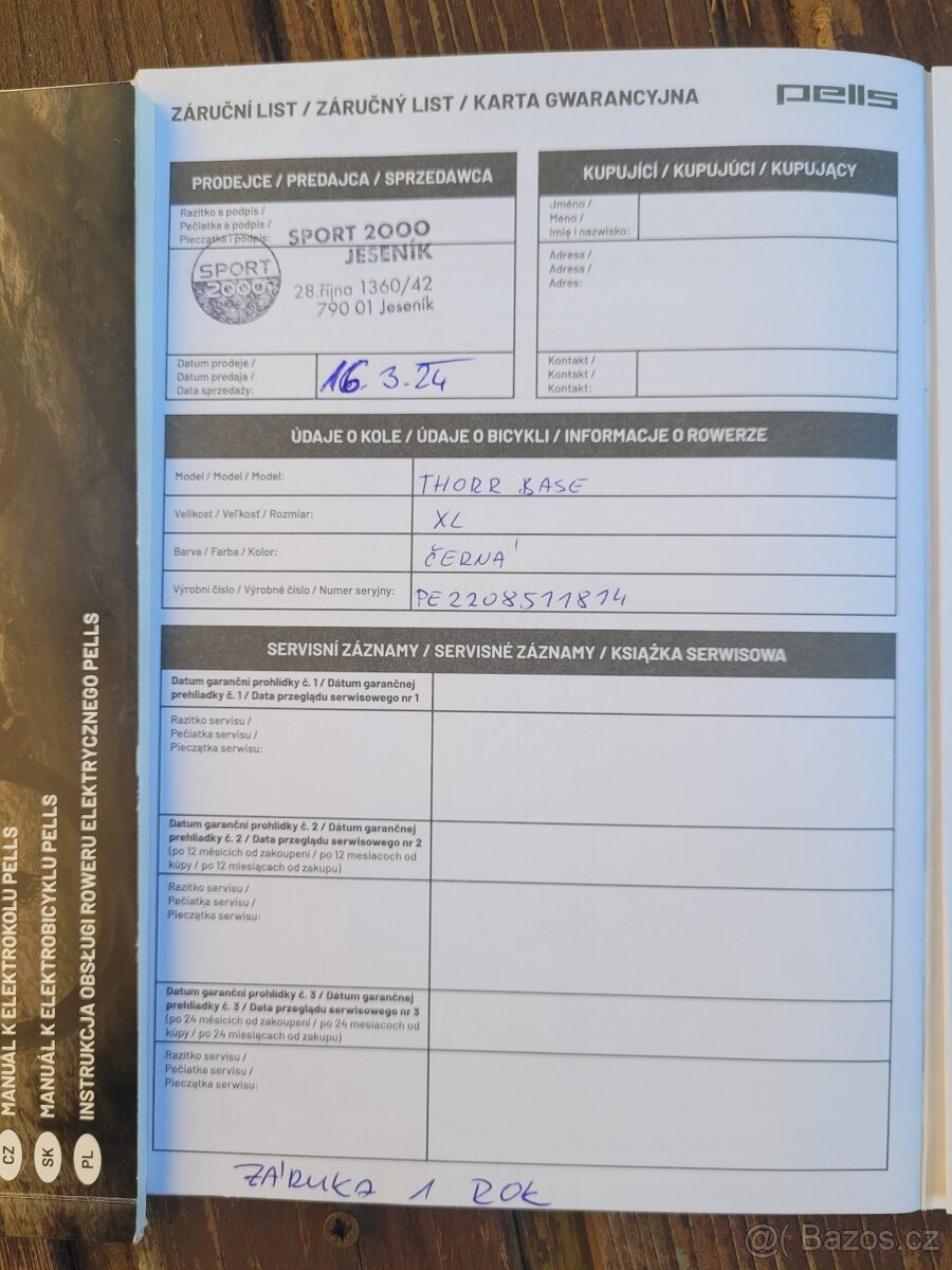 PRODÁM PELLS THORR BASE XL - 18