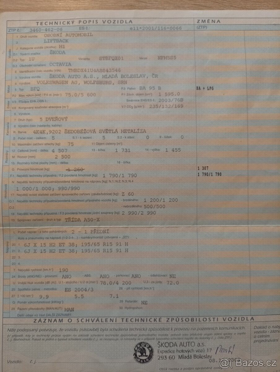 Škoda Octavia 1, 2009 benzín + LPG 1.6 MPI - 18