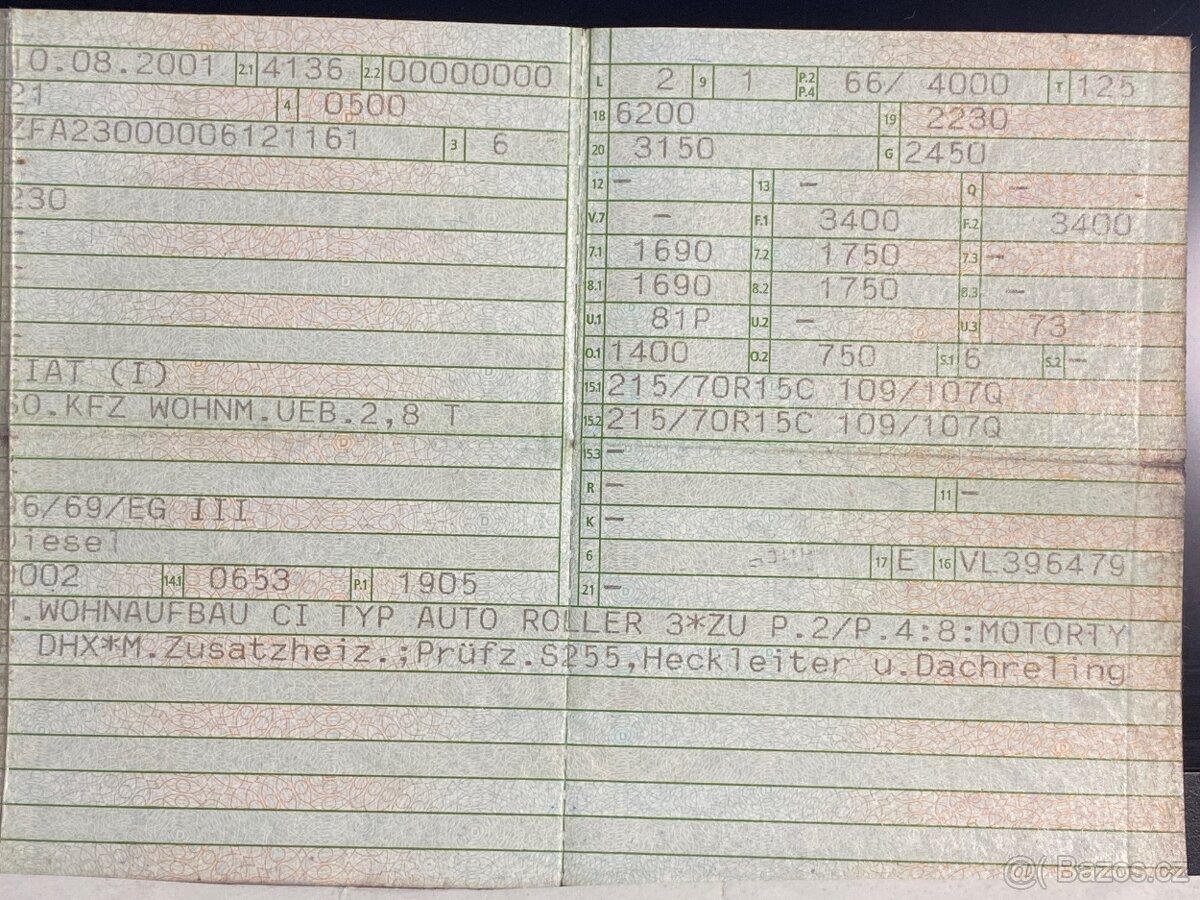 FIAT DUCATO OBYTNÉ RV 2001 ROLLER TEAM 6MÍST - 18