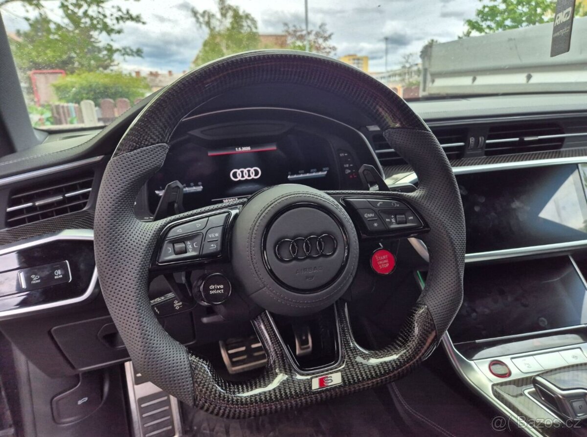 KARBONOVY VOLANT AUDI so ŠTART/STOP DRIVE SELECT - 18