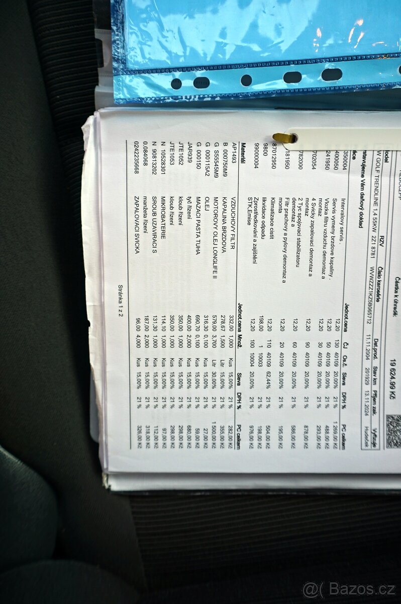 VOLKSWAGEN GOLF V 1,4 16V 55KW 2004 1.MAJITEL NOVÉ V CZ - 18