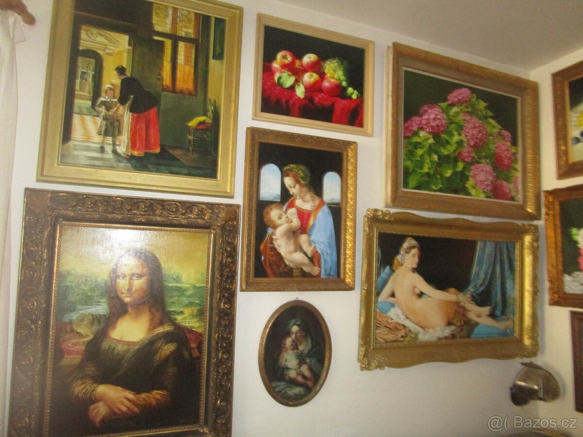 obrazy-olejomalba-kopie starýh mistrú-zátiší-koně atd. - 18