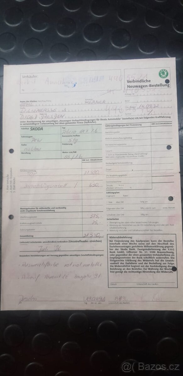 ŠKODA FELICIA 1,6 GLX (VÝVOZNÍ VERZE) - NOVÁ CENA - 18