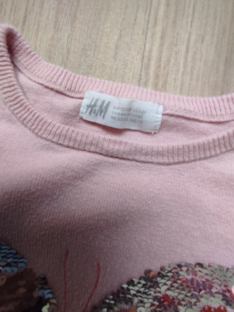 Sváteční šaty Lindex,vel.134,svetr H&M, vel.122/128 - 18