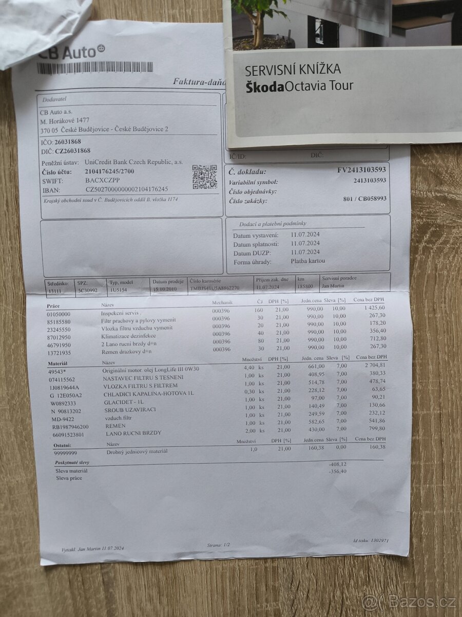ŠKODA OCTAVIA 1.9 TDI, r.v. 2010, 1. MAJITELKA, VÝBORNÝ STAV - 18