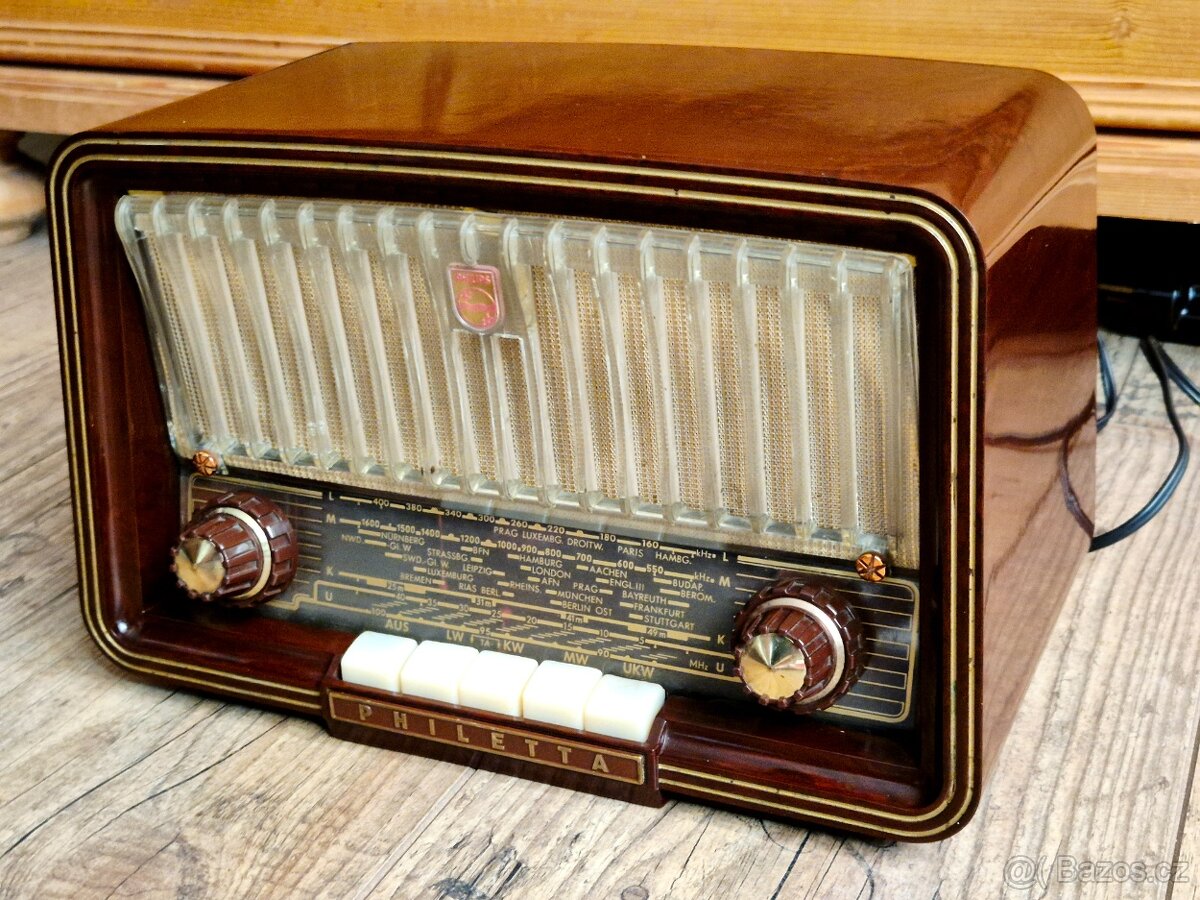 Staré rádio Philips Philetta B2D93U, 1959-60 - 18