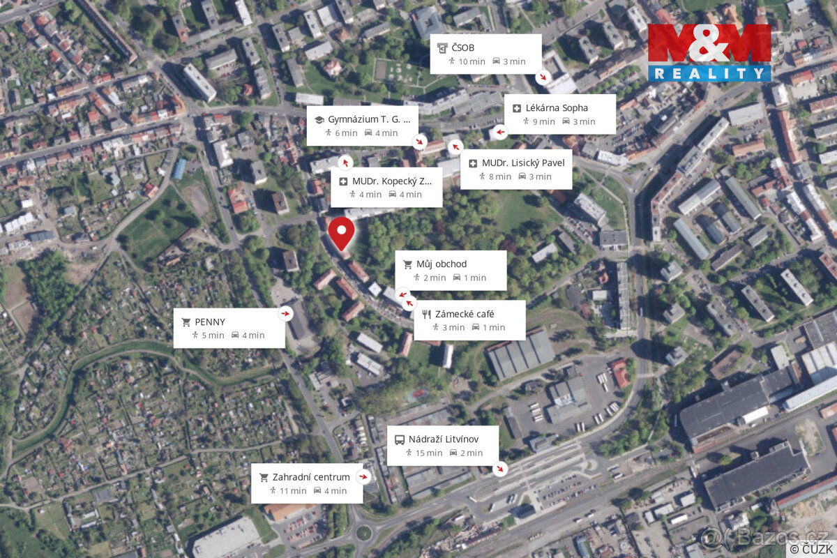 Prodej bytu 2+1, 58 m², Litvínov, ul. U Zámeckého parku - 18