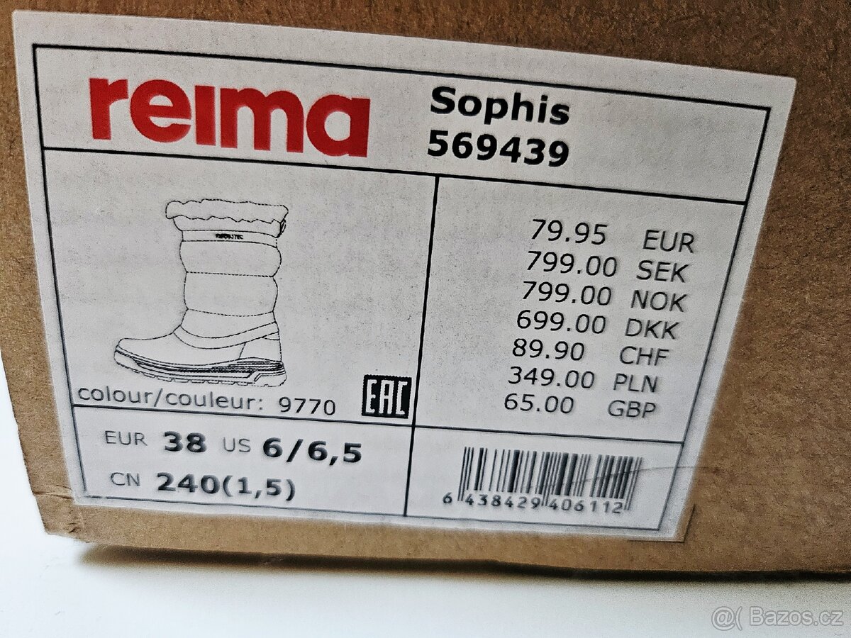 Dětské zimní boty s membránou Reima Sophis, vel.38 - 18