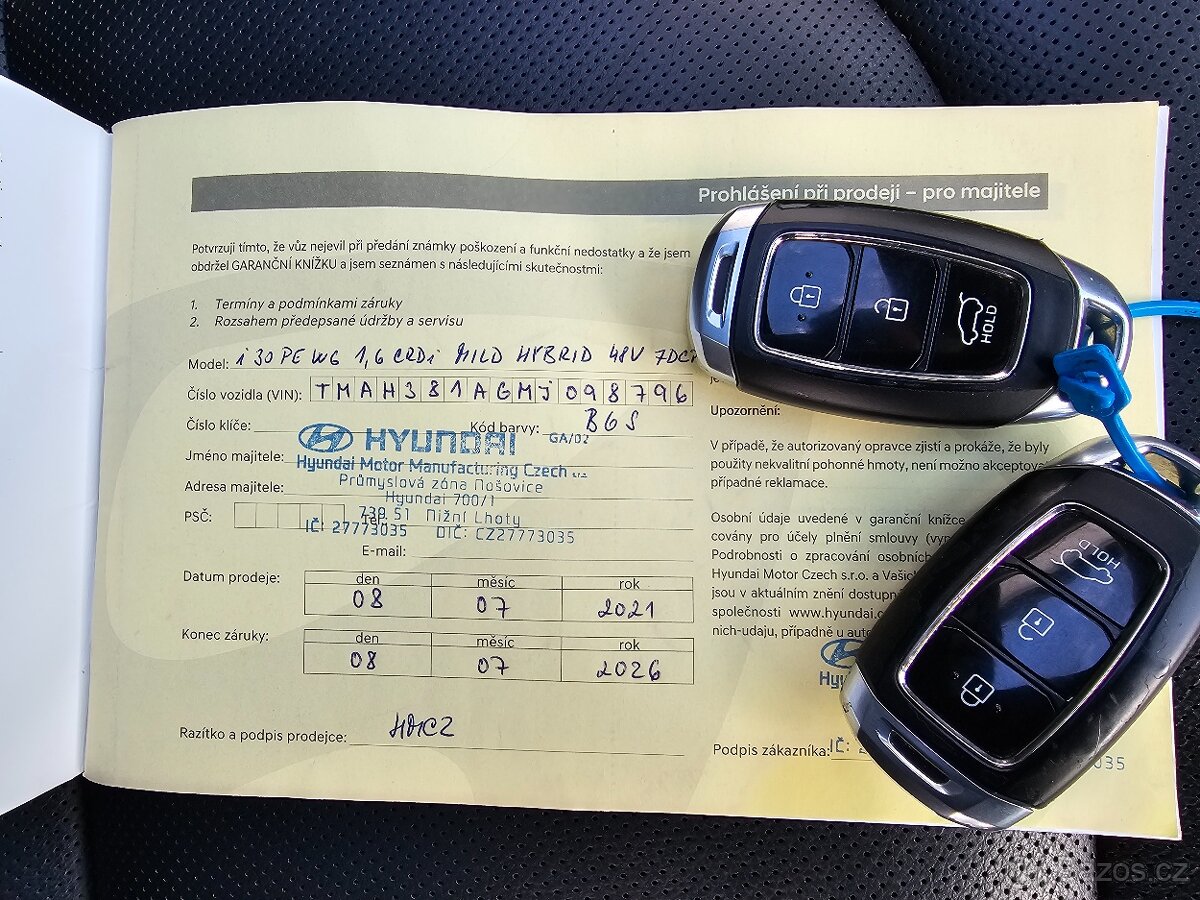 i30 1,6CRDi 100KW 48V 7DTC Premium MHEV 2021 76tkm KŮŽE ALU - 18