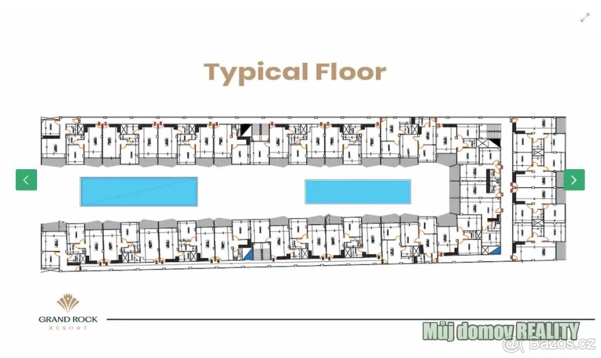 Luxusní apartmán 2+kk s balkonem v Grand Rock Resort, Hurgha - 18
