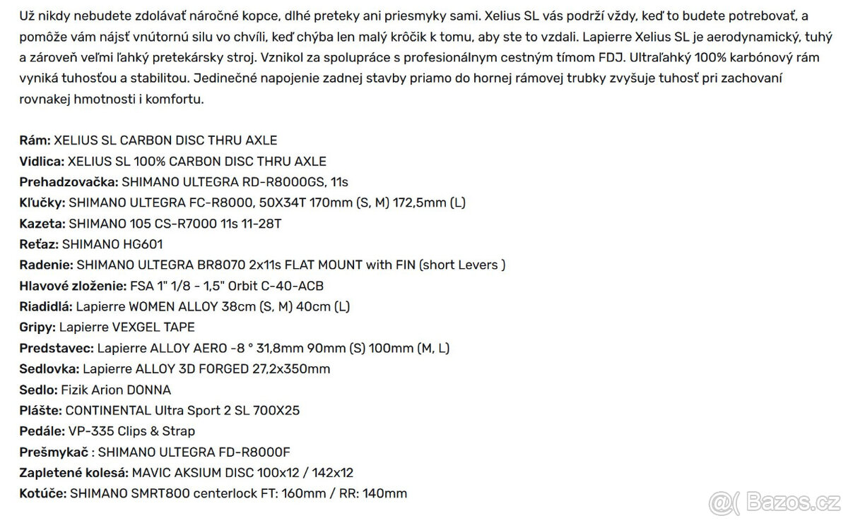 Lapierre XELIUS SL 600 W dámské r. 2020 - 18