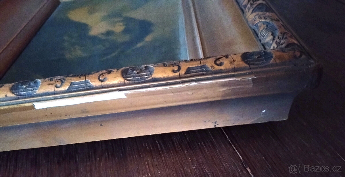 pár rámů s portréty a nálepkou Jednoty válečných slepců ČSR - 18