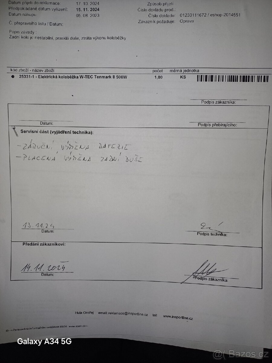 Prodám E-scooter W-TEC Tenmark ll 500W. 10' - 18