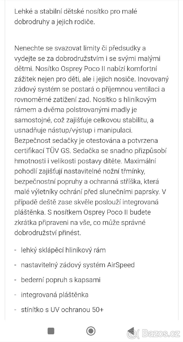 Krosna na dítě Osprey Poco smoke Gray(modrá) - 18