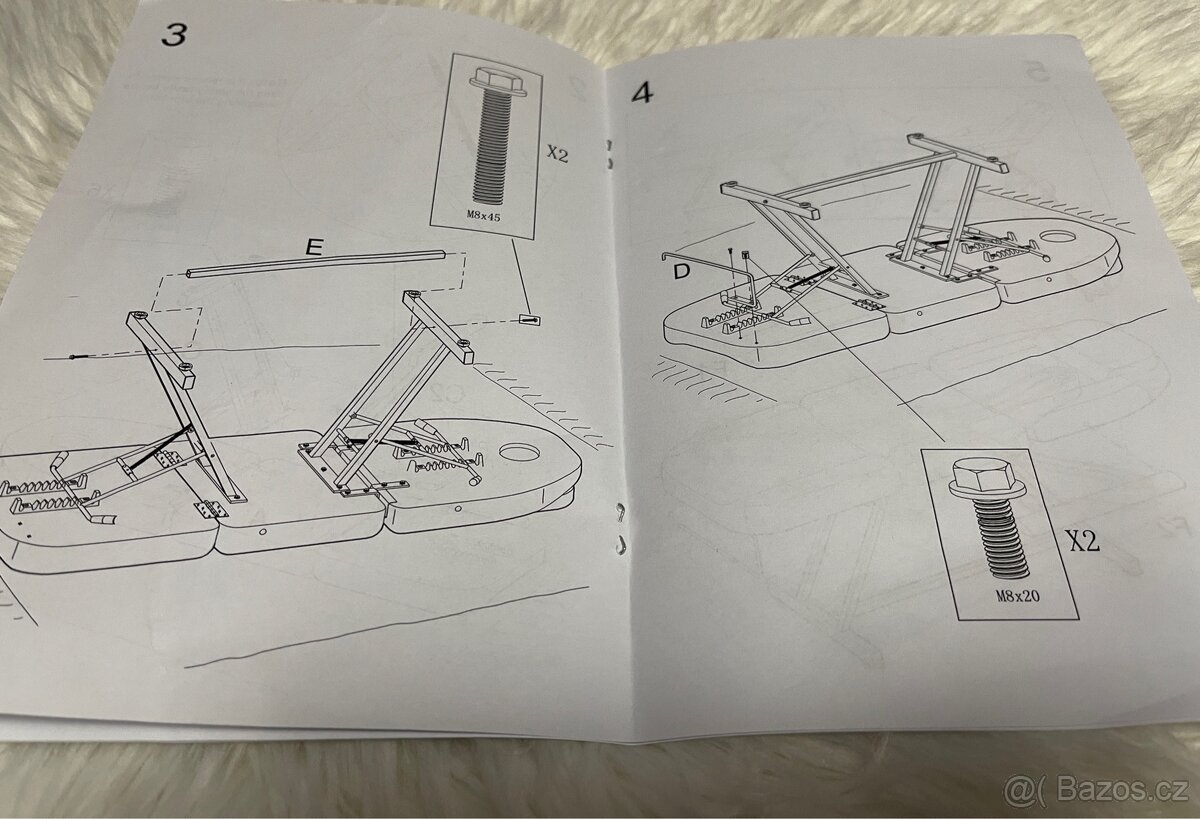 Kosmetické, tetovací masážní lehátko polohovací se stoličkou - 18
