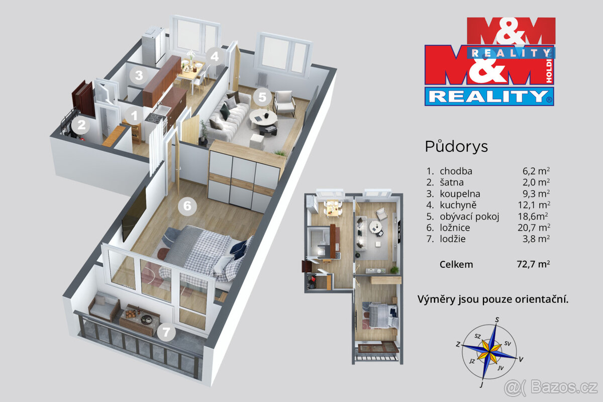 Prodej bytu 2+1, 63 m², Bílina, ul. Sídliště Za Chlumem - 18