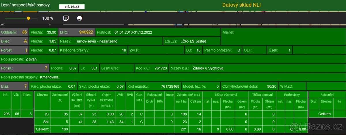 Prodám lesní pozemky v k.ú. Žďárek u Sychrova - 18