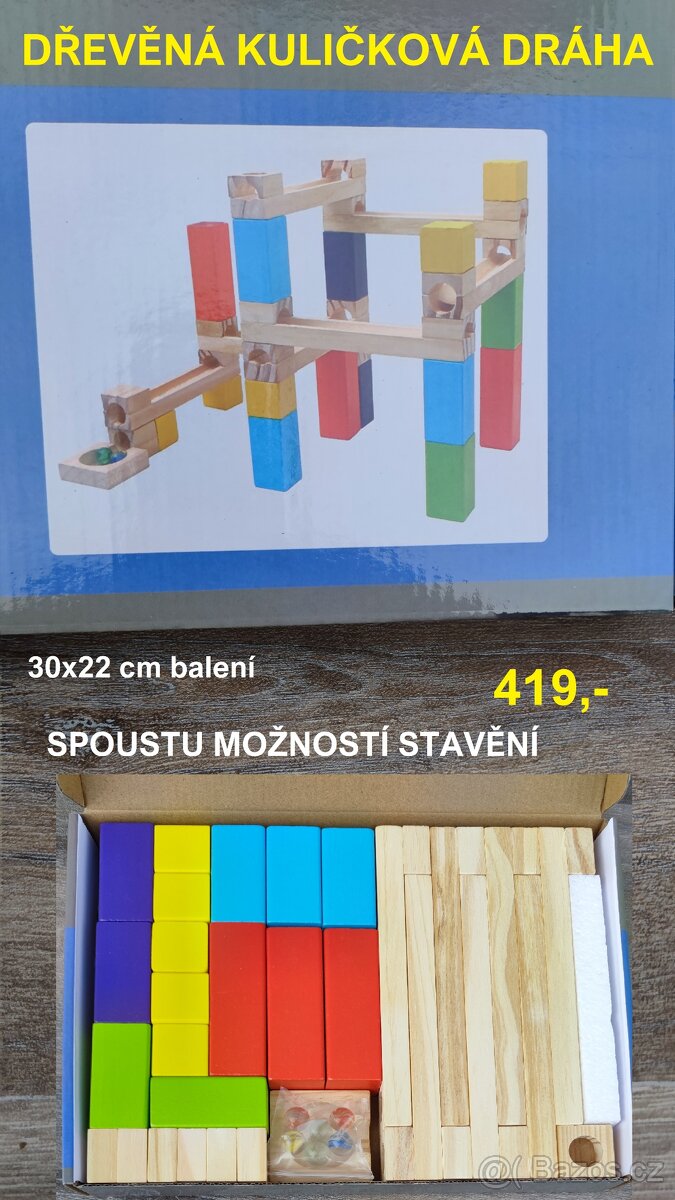 Dřevěné montessori hračky - VÝPRODEJ - 18