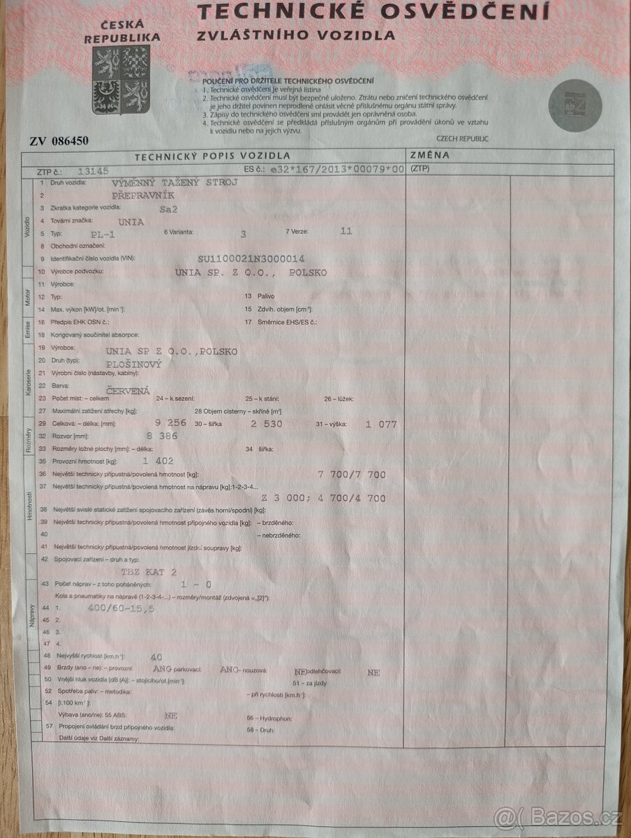 Podvalník, přepravní plošina - 18