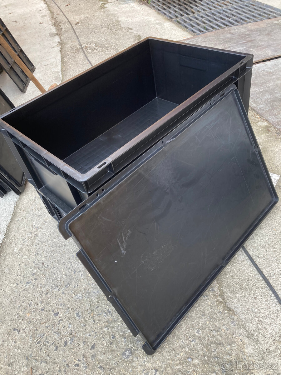 Ukládací box plastový, přepravka s víkem KLT 4622 za 200 kč - 18