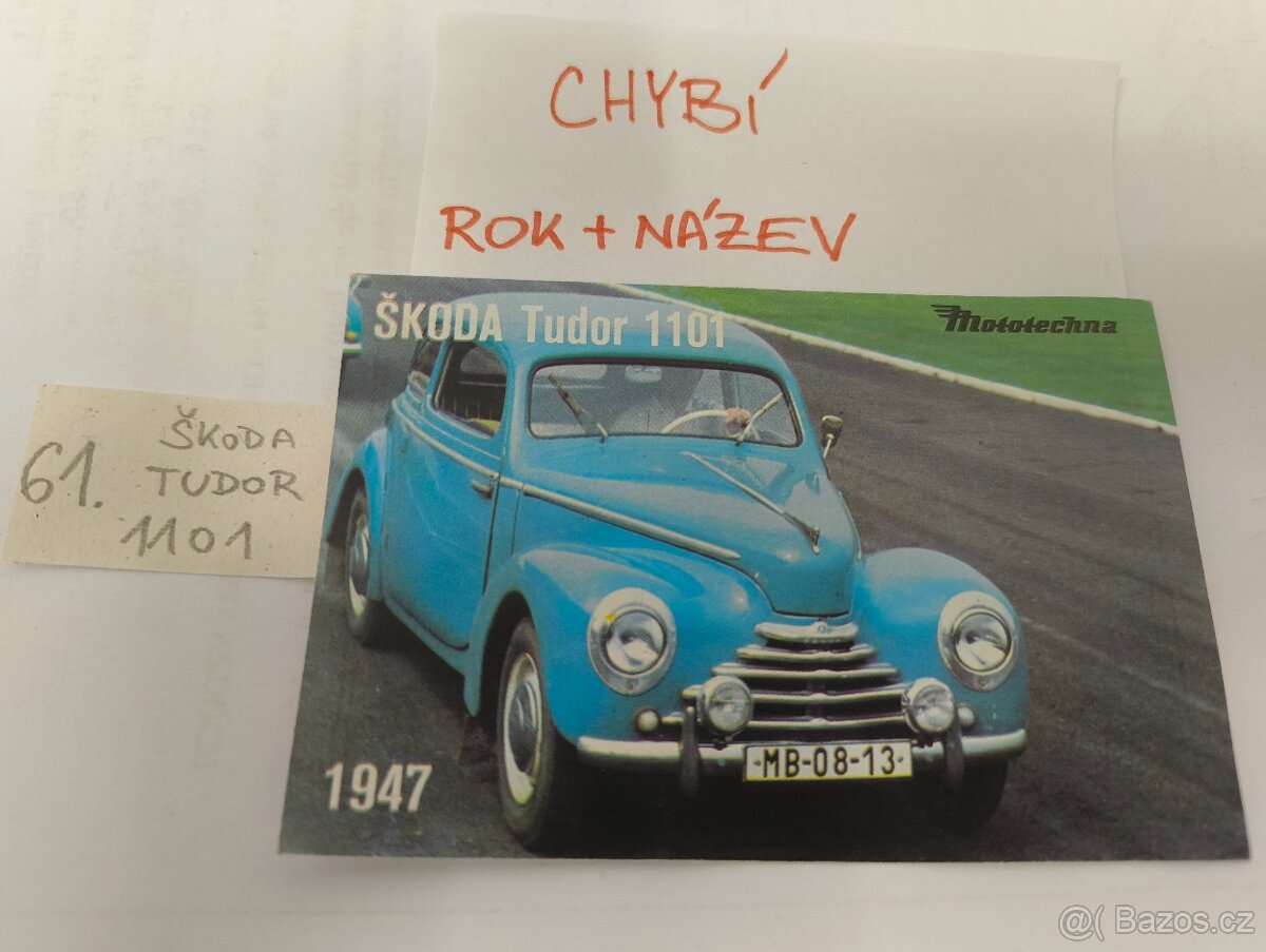 Kartičky z bonbonyéry Orion Mototechna - 18