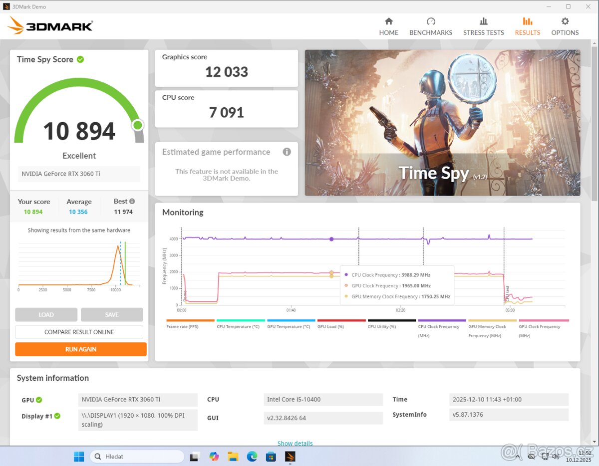 MSI STYLE i5-10400 12vláken,32GB,3060Ti,1TBm.2,750W,WIN11 - 18
