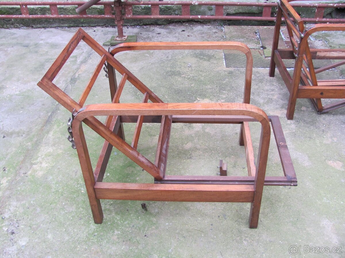 Polohovací křeslo Art Deco / 2ks / Halabala ? - 18