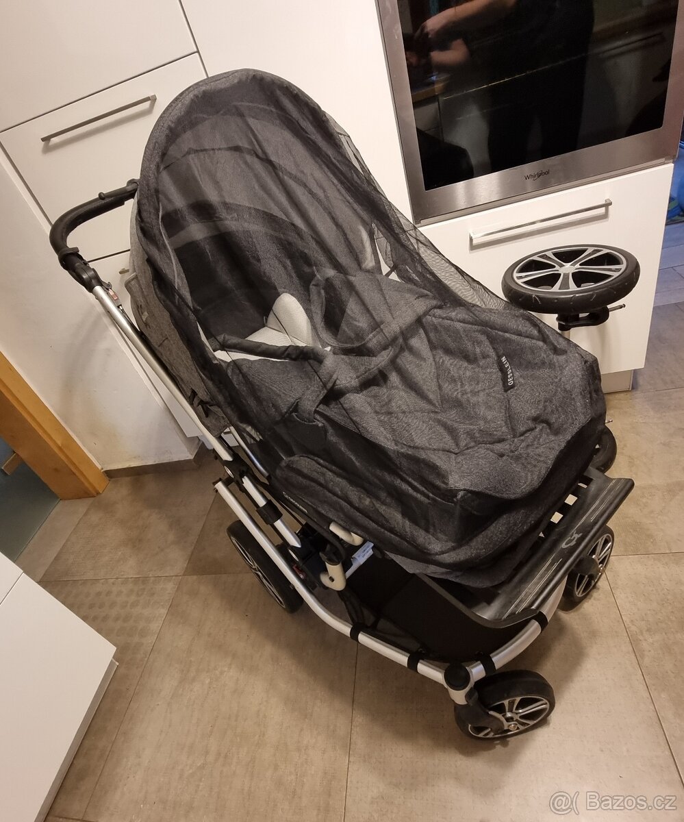 Kočárek Gesslein F6 Air+ ,kožené madlo, C1-Lift taška - 18