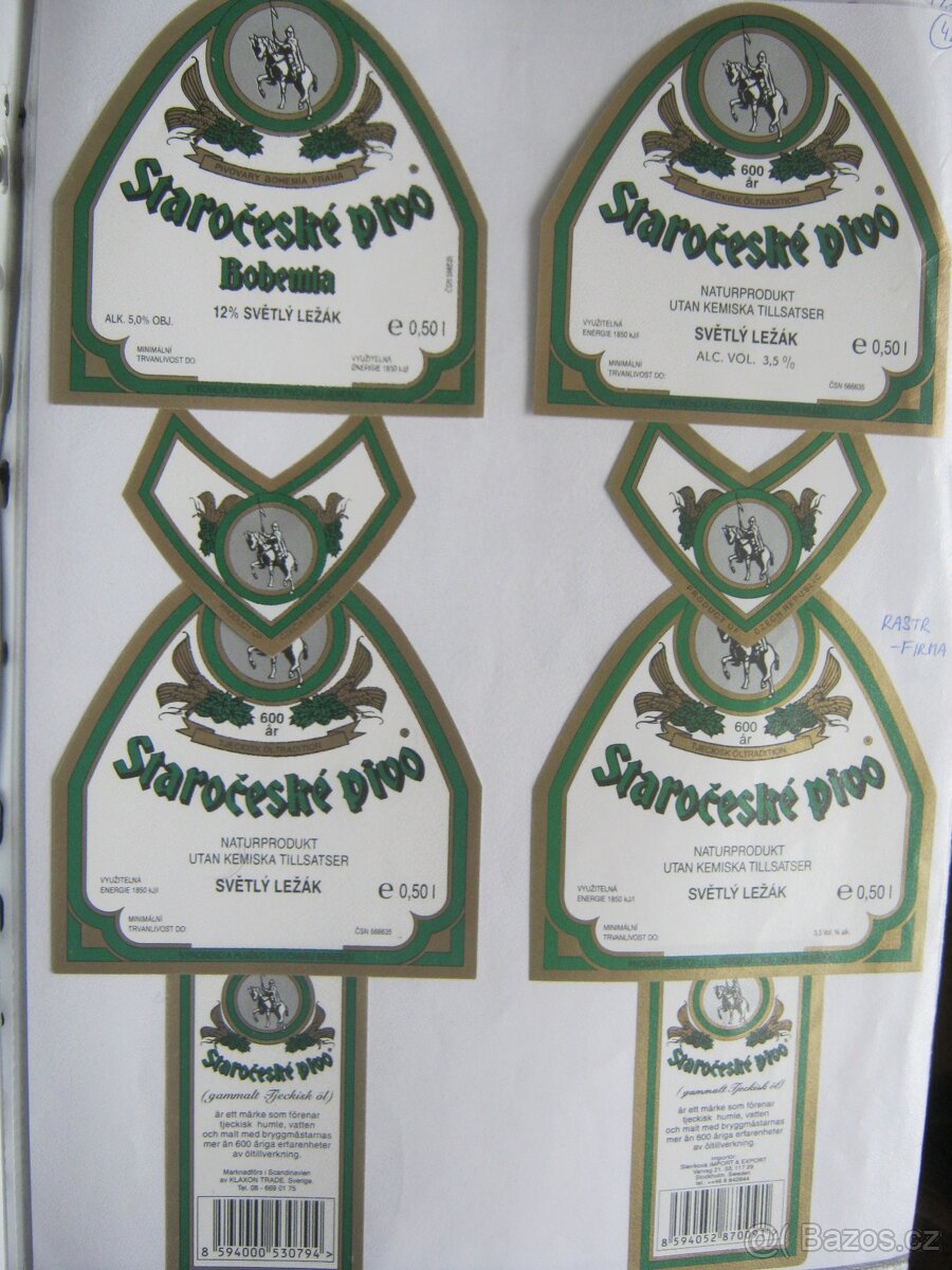 152x katalogová sbírka pivní etikety Benešov 1997-2004 - 18