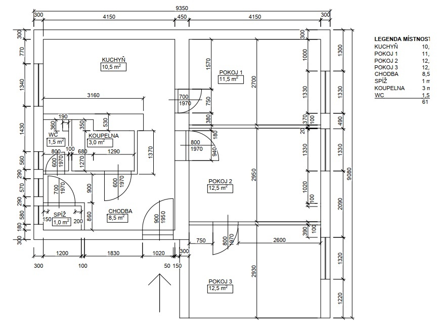 Pronájem bytu 3+1, 61 m², ul. Bratrská, Přerov, 1 - 18